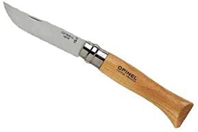 Set mit 12 Messern Carbon 7 vrn, Griff aus Buchenholz 10 cm, Ansatzstück drehbar Opinel 942.07