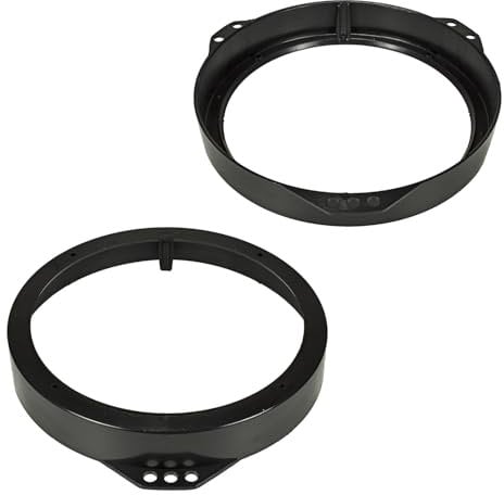 tomzz Audio 2839-005 Lautsprecherringe Adapter Halterungen kompatibel mit Opel Astra F G Calibra Omega B Vectra B Zafira A B Fronttür für 165mm DIN Lautsprecher