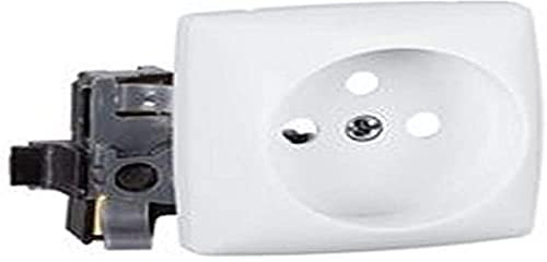 Prise 2P+T éclips appareillage saillie composable - bornes auto - blanc