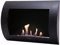 PUR LINE Chimenea mural de acero lacada en negro
