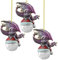Christbaumschmuck - Nordpol Weihnachtsmütze Drache Feiertags-Verzierung: Set von drei - Snowflake Dragon Ball Ornament