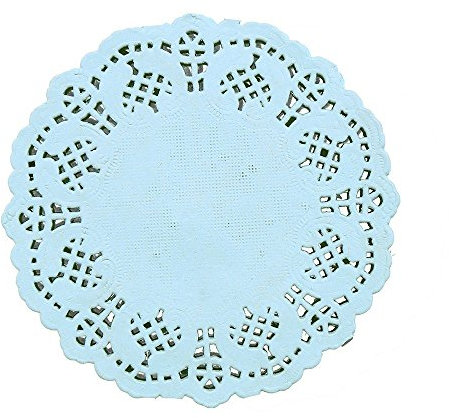 Decora 8,9 cm rund Papier Spitze Deckchen Hochzeit Geschirr Dekoration Blue 1