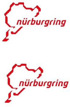 Ecoshirt Aufkleber Nürburgring R82 Vinyl Adesivi Decal Aufkleber Sticker Car Voiture Sport Racing, Rot