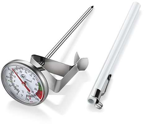 KT THERMO Instand Read 2-Inch Dial Thermometer,Best for The Coffee Drinks,Chocolate Milk Foam