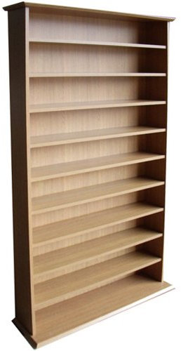 WATSONS HARROGATE - 760 CD / 318 DVD/Blu-ray Media Storage Shelves - Oak