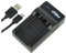 vhbw Chargeur USB Compatible avec Olympus Li-42B, Li-40B, Li-42, Li-40 caméra caméscope Action-cam + témoin de Charge 4,2 V