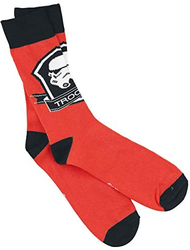 Tag. 39/42 Calzini Nero/Rosso Con Logo Stormtrooper