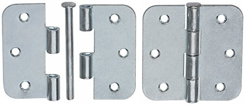 20 Rolled Background Hinge with Loose Button Pin 75 x 75 Silver Galvanised
