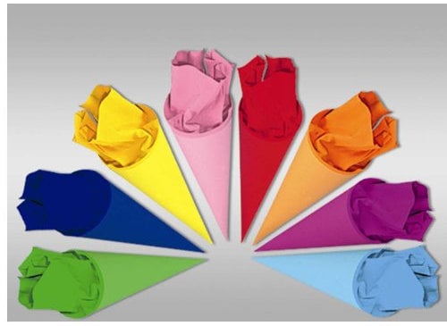 Bähr Bastelschultüte Rohling Schultüte hellblau mit FBG. Filz 70 cm