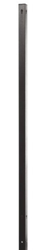 Gartenfreude Aluminium Pfosten für Polyrattan Zaun Element, Schwarz, 240 cm