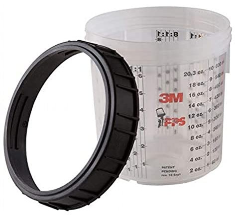 3M PPS Cazoleta y Anillo, estándar, 650 ml, 16001