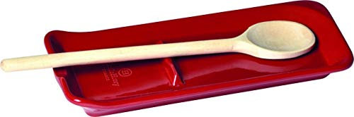 Emile Henry Eh340262 Repose Cuillère Céramique Rouge Grand Cru 22,5 X 10 X 2,5 cm