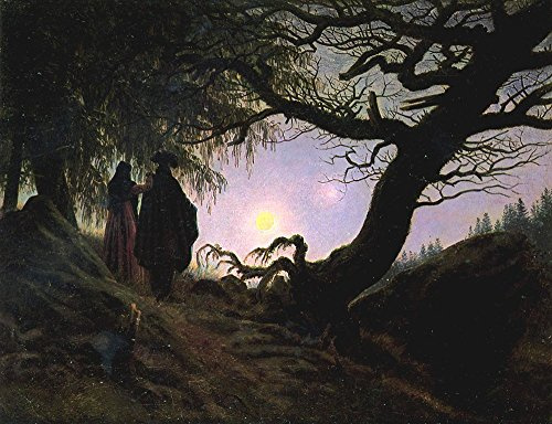 Spiffing Prints Caspar David Friedrich - Mann und Frau in Betrachtung des Mondes - Small - Matte Print