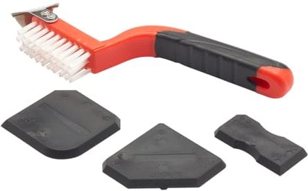 ProDec 4 Piece Caulking Silicone Tool Kit Nylon Brush Scraper Edging Tools