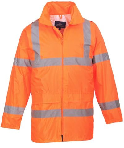Portwest H440 Herren Leichte Wasserdichte Hi-Vis Regenjacke Orange, XS