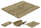 Teak-Tischplatte Wing 34/68x60cm