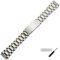 MARBURGER Uhrenarmband 18mm Edelstahl Silber Gold - Werkzeug Montage Set 84802000020