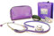 Aneroid Purple Sphygmomanometer with 1 Adult Cuff and Purple Stethoscope - Blood Pressure Monitor Kit