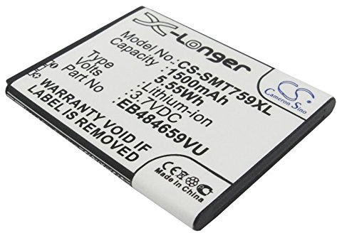 Batterie Kompatibel mit Samsung Transform Ultra, 3.7V, 1500mAh, Li-ion