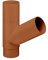 INEFA Abzweiger Fallrohr 60 Grad, PVC DN85/85 Braun Zubehör Fallrohr Kunststoff, einfache Steckmontage, Made in Germany