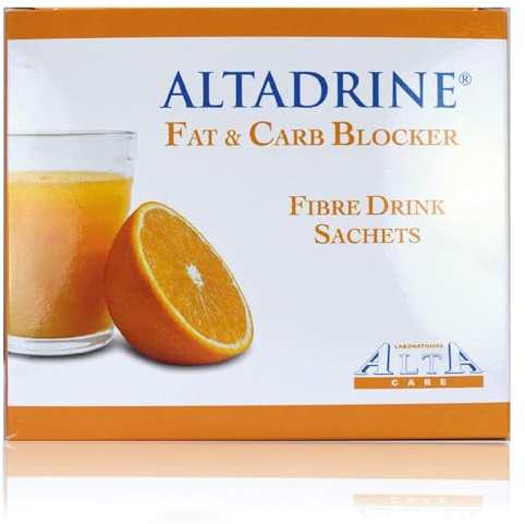 ALTADRINE FAT & CARB BLOCKER - Integratore Potente Blocca Assorbimento Zuccheri Carboidrati e Grassi, Dimagrante Veloce, 20 bustine da 4g