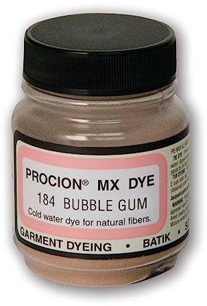 Jacquard Procion MX Tie Dye Powder Bubble Gum, 2/3 Ounce Jar for Fabric and Clothing | Permanent and Washfast