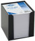 Wedo 270265001 Zettelbox Kunststoffbox (gefüllt, 9 x 9 cm, circa 700 Blatt) schwarz
