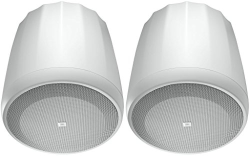 JBL Professional C67HC/T-WH 6.5-Inch Narrow 75° Coverage High Ceiling Hanging Pendant Speaker, White, Sold as Pair