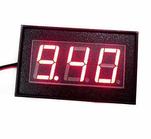 Aihasd DC 2.5V-30V 0.56 LED Rote Wasserdicht Digital Voltmeter Volt Panel Meter