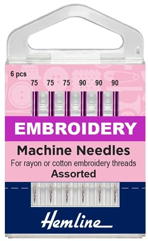Hemline Sewing Machine Needles - Embroidery - Assorted 75/90 108.99