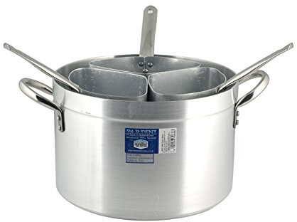 Pardini Casseruola Alta con 3 Spicchi, Alluminio, Grigio, 34 cm