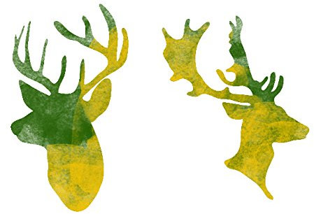 Schablone Elch und Hirsch - Motivschablone Tierschablone Textilschablone Musterschablone Wandschablone - Scrapbook Airbrush - WIEDERVERWENDBAR- Deko - zAcheR-fineT