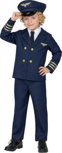 GUIRCA Air Pilot Costume, Size 7-9 Years (81382.0)