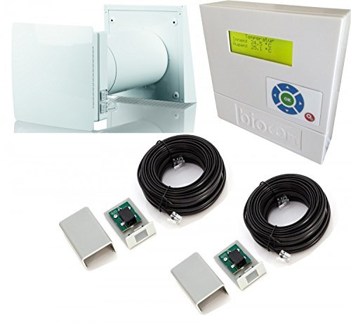 BioCom Keller- und Raumentfeuchtungs-Set 150mm, voll-automatische Be- und Entlüftung mit Wärmerückgewinnung