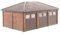 Hornby R9812 Triple Garage Building Model Toy, Grey
