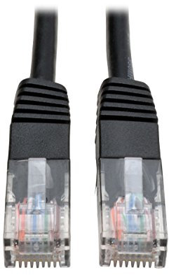 Tripp Lite Cat5e 350MHz Molded Patch Cable (RJ45 M/M) - Black, 10-ft.(N002-010-BK)