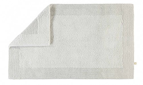 Rhomtuft Baumwoll-Badteppich 70x130cm hellgrau