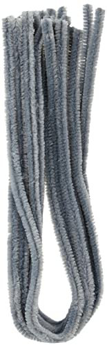 Biegeplüsch 10 Pfeifenputzer ø 8mm / 50cm Grau