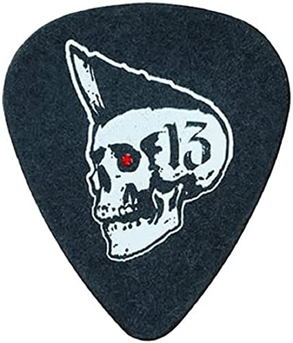 JIM DUNLOP Plektrum Lucky 13 Serie II Tortex, 36 Stück, Psychobilly, Schwarz, 0,73mm