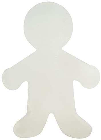 Hygloss Blank White Cardboard People Cutouts - 12-Inch, Pack of 12 - Sturdy Corrugated Cardboard Paper Shapes Cut-outs - for DIY Craft Art Project, Classroom Decoration