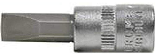 SW-Stahl SE/4-7 Schraubendreheinsatz, 1/4 Zoll Antrieb, 7 mm Schlitz | Bit-Einsatz aus Chrom-Vanadium-Stahl, matt verchromt, 36 mm Laenge, 6,3 mm Innenvierkant fuer Schlitzschrauben
