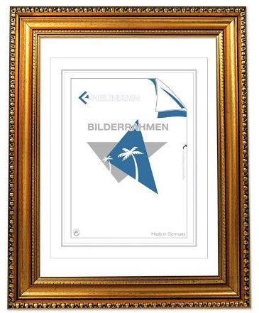 Neumann Bilderrahmen Kunststoffrahmen Renaissance 40 x 50 cm, verzierte Goldleiste