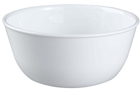 Corelle 3138 28 oz Vitrelle Glass Winter Frost White Noodle Bowl, Pack of 3