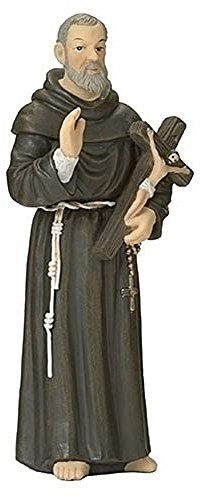 Roman St. Pio (Padre Pio) Statue - 3.5 Ceramic Painted 5028-9 by, Inc.