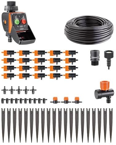 Claber Timer Kit 20 Pratico, impianto di irrigazione automatico a goccia