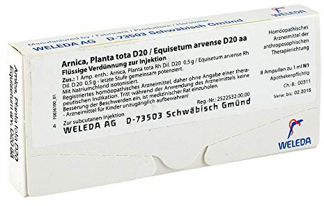 ARNICA PLANTA tota D 20/Equisetum arv.D 20 aa Amp. 8X1 ml