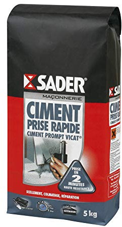 Sader Ciment Prompt Vicat, Prise Rapide - Sac de 5kg