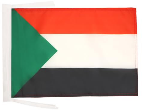 AZ FLAG - Flagge Sudan - 45x30 cm Mit Kordel - Sudanesische Fahne 30 x 45 Cm - Flaggen
