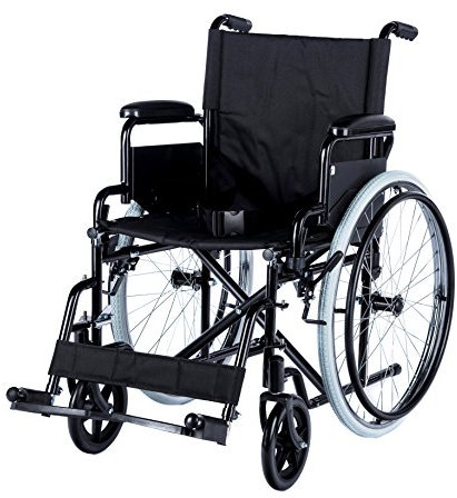 Manueller Rollstuhl Dynamic Sitzbreite 46 cm Falt-Rollstuhl faltbar von Romed (schwarz)