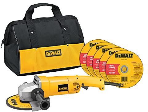 DEWALT DW840K 7-Inch Angle Grinder with Bag and Wheels